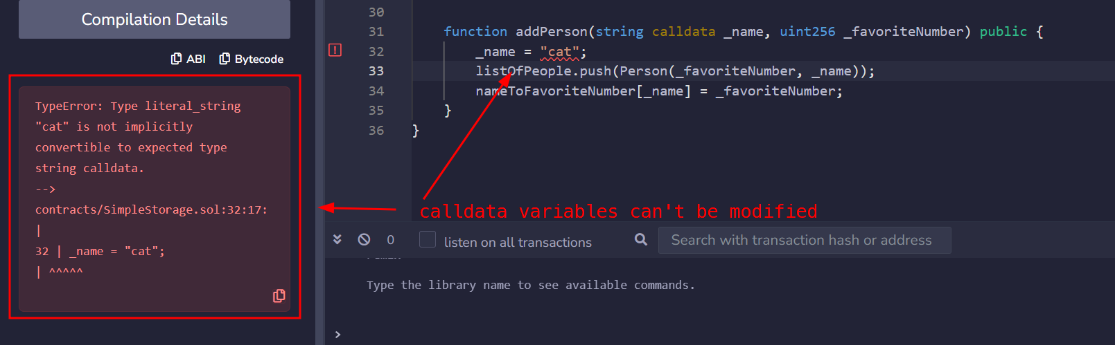calldata